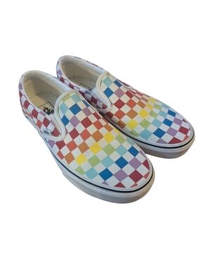 Van Rainbow Checkerboard Shoes